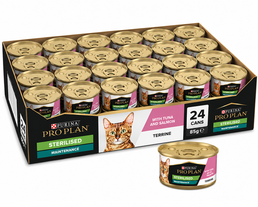 Purina Pro Plan Sterilized Maintenance Adult Wet Cat Food, Salmon & Turkey 24x85g