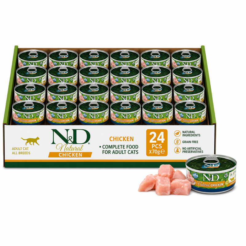 FARMINA N&D Cat Natural Chicken 70 GRx24pcs