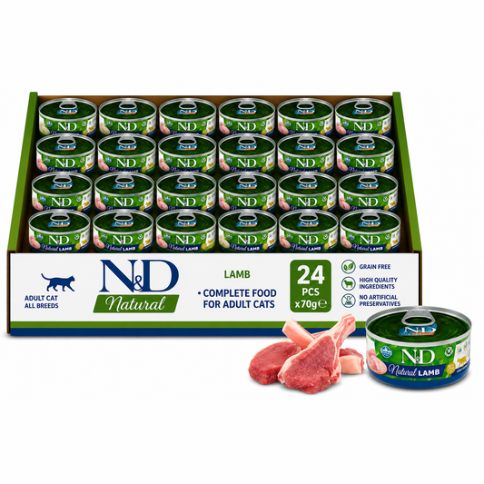 FARMINA N&D CAT FOOD NATURAL LAMB 70gX24PCS