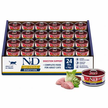 FARMINA N&D CAT QUINOA DIGESTION 80G X 24PCS