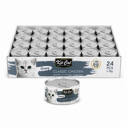 Kit Cat Gravy Canned Food (Classic Chicken) 24x70g