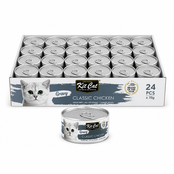 Kit Cat Gravy Canned Food (Classic Chicken) 24x70g