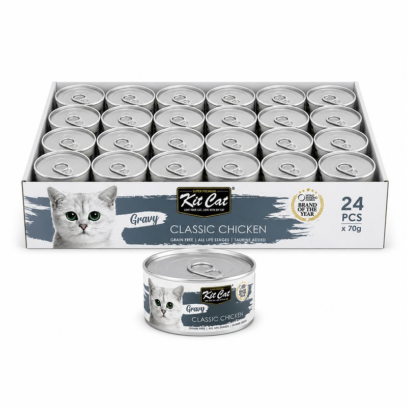 Kit Cat Gravy Canned Food (Classic Chicken) 24x70g