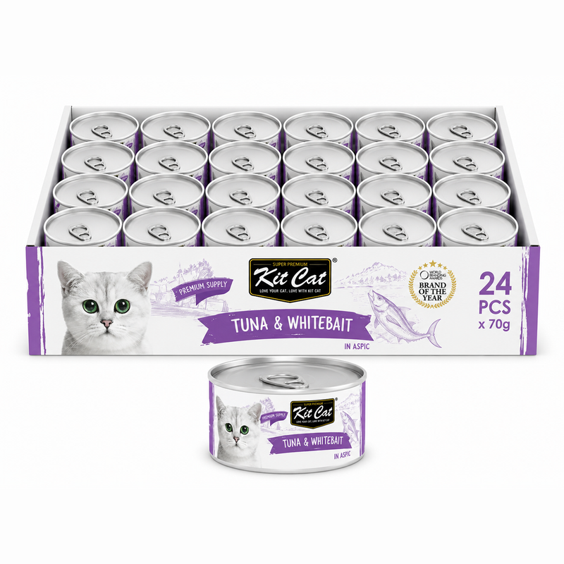 Kit Cat Deboned Tuna & Whitebait Toppers 24x80g