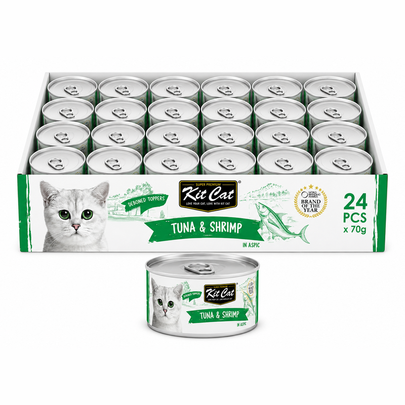 Kit Cat Deboned Tuna & Shrimp Toppers 24x80g