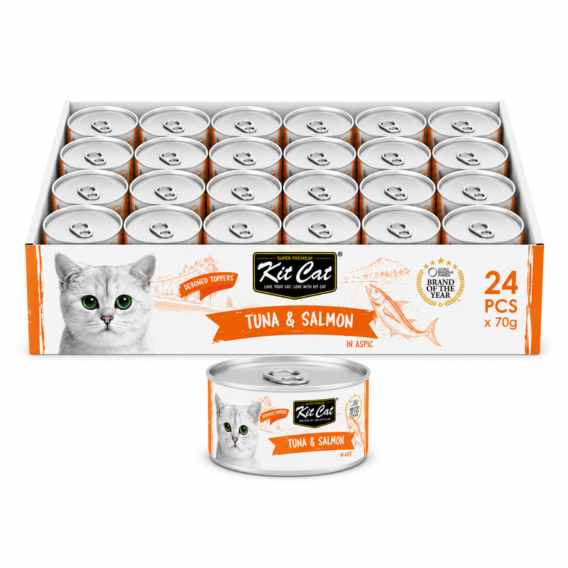 Kit Cat Deboned Tuna & Salmon Toppers 24x80g