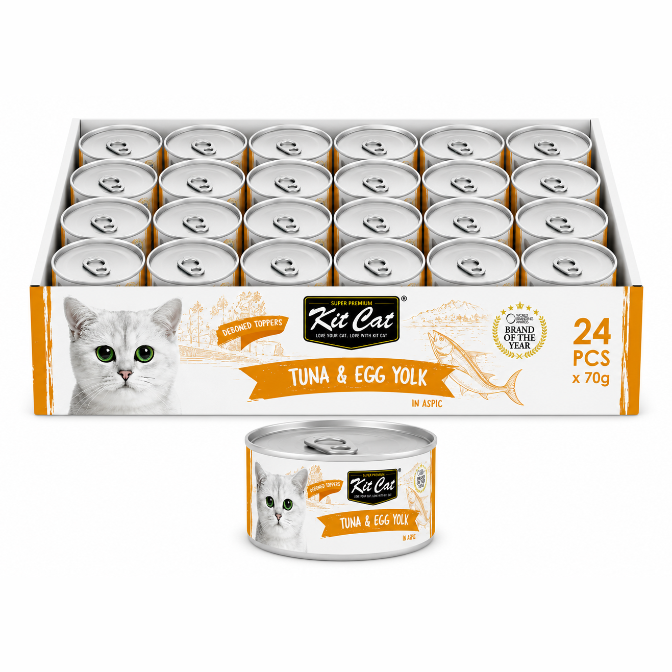 Kit Cat Deboned Tuna & Egg Yolk 24x80gr