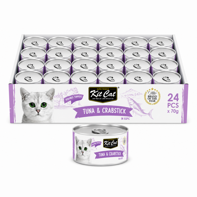 Kit Cat Deboned Tuna & Crab Toppers 80gx24pcs