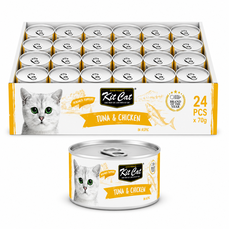 Kit Cat Deboned Tuna & Chicken Toppers 24x80g