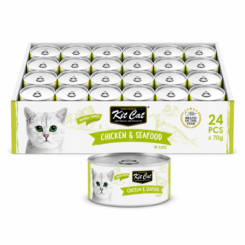 Kit Cat Deboned Chicken & Seafood Toppers 24x80g