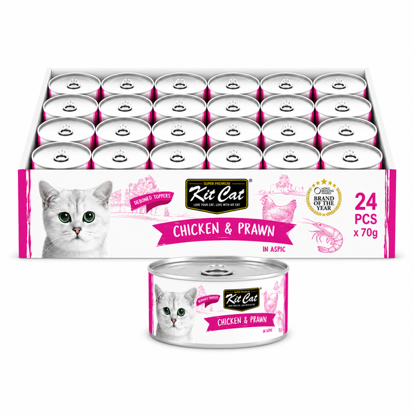 Kit Cat Deboned Chicken & Prawn Toppers 24x80g