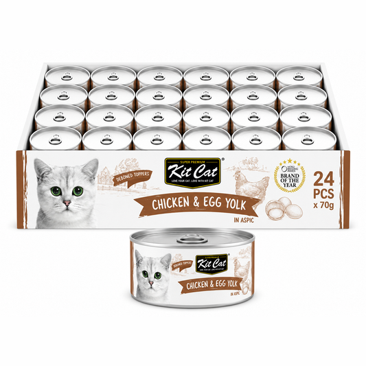 Kit Cat Deboned Chicken & Egg Yoke Topper 24x80g