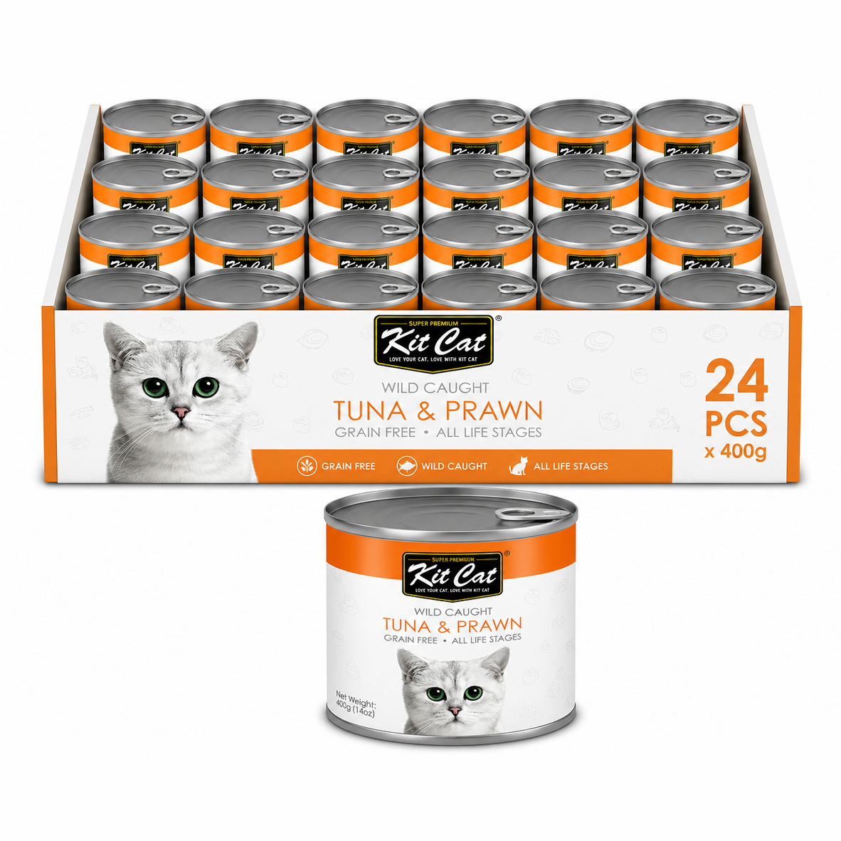 Kit Cat – Atlantic Tuna with Prawn 24x400g