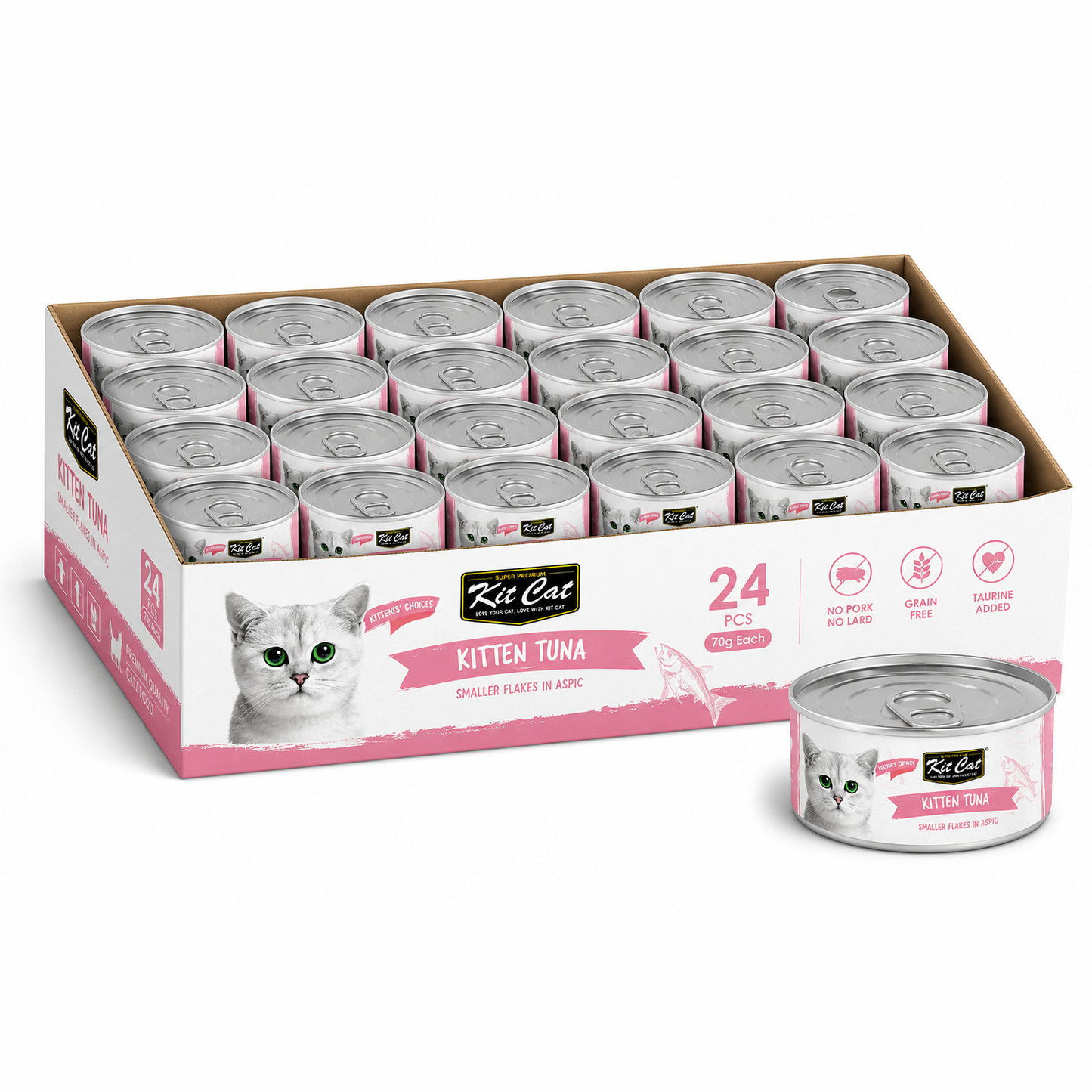 Kit Cat Kitten Tuna Flakes with aspic 80gx24pcs