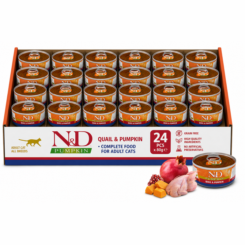 FARMINA N&D CAT QUAIL & PUMPKIN 70gx24pcs