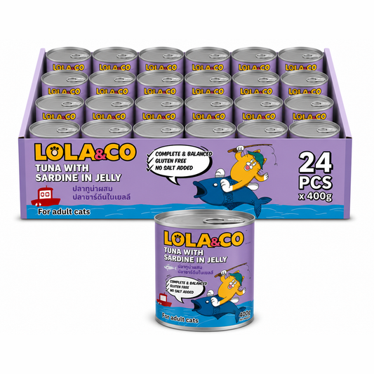 Lola & Co Tuna with Sardine In Jelly Cat Wet Food 400gx24pcs