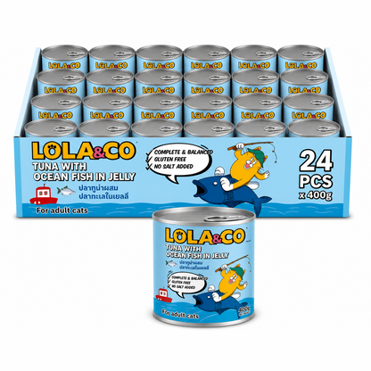 Lola & Co Tuna with Ocean Fish In Jelly Cat Wet Food 400gx24pcs