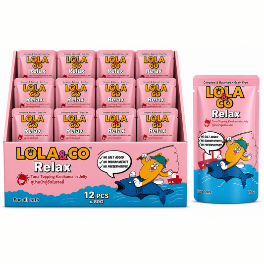 Lola & Co Relax Tuna Topping Kanikama In Jelly 80gx12pcs
