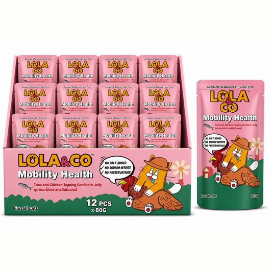 Lola & Co Mobility Health Tuna & Chicken Topping Sardine In Jelly 80gx12pcs