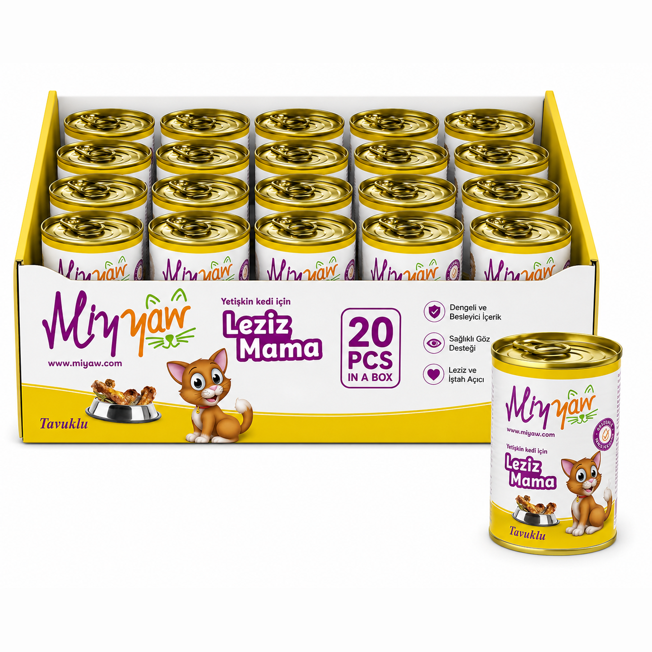 Miyyaw Chicken Pate Adult Cat Wet Food 400g x 20pcs