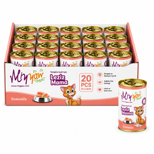 MIYYAW WET FOOD FOR ADULT CAT WITH SALMON Pate 400g x 20pcs