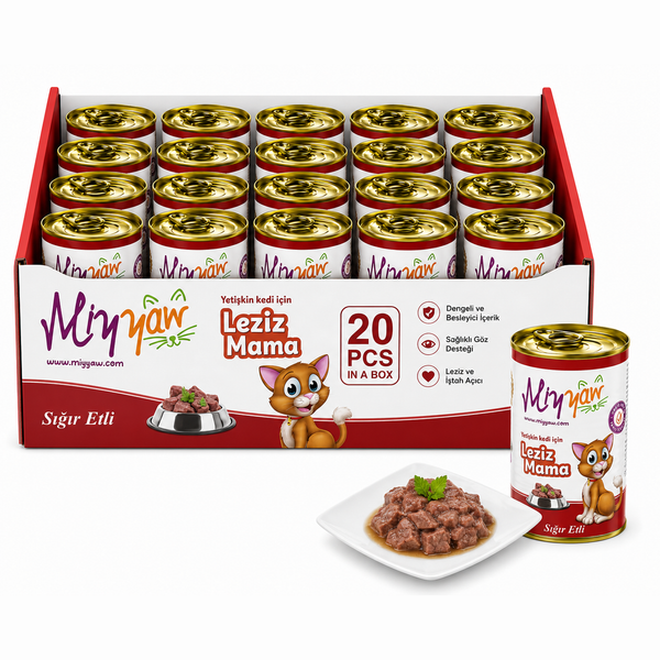 MIYYAW WET FOOD FOR ADULT CAT WITH BEEF Pate 400g x 20pcs
