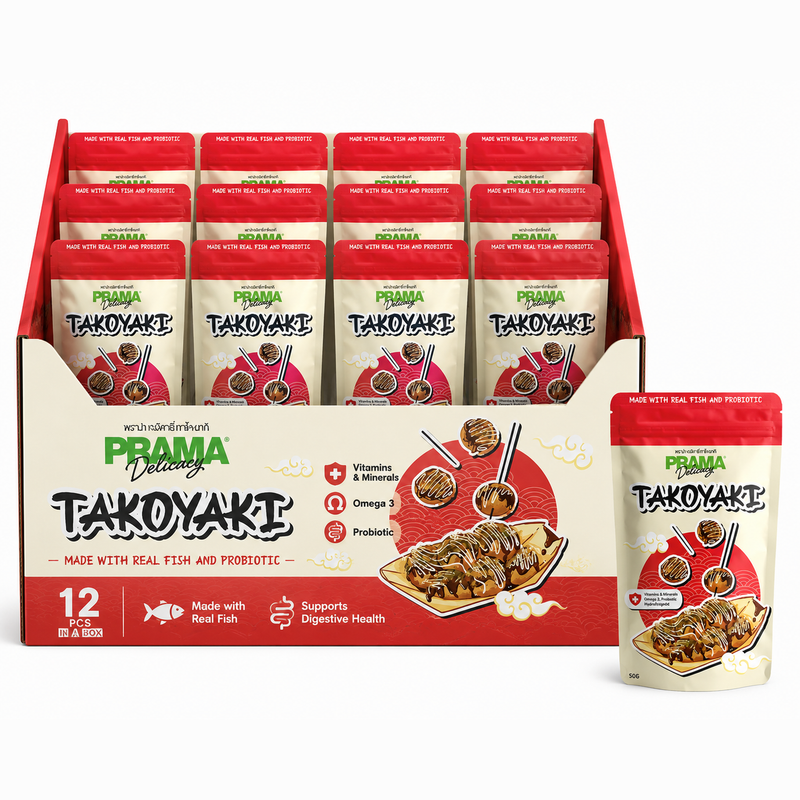 Prama Delicacy Snack Takoyaki 50gx12pcs