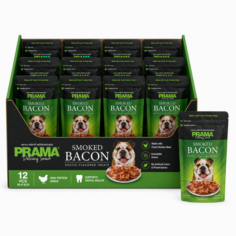 Prama Delicacy Snack Smoked Bicon 70gx12pcs