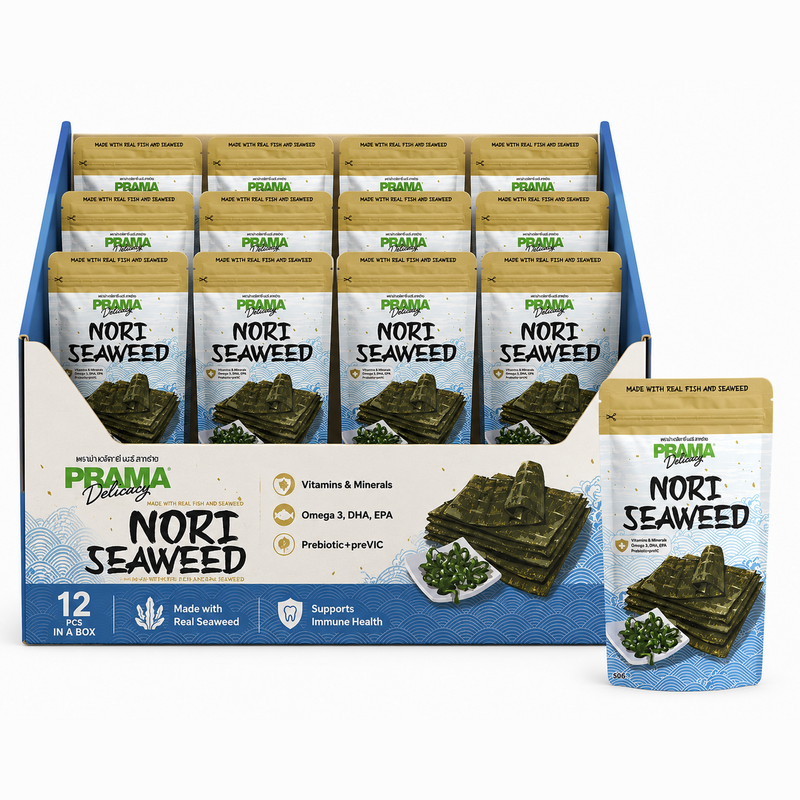 Prama Delicacy Snack Nori Seaweed 50gx12pcs