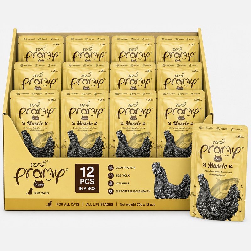 Pramy Muscle Chicken topping Tuna Recipe 70gx12pcs