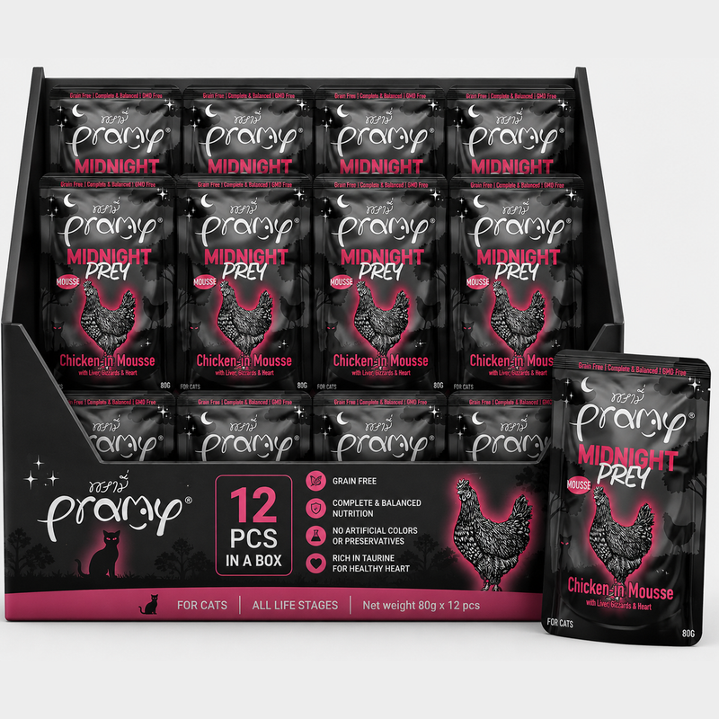 Pramy Midnight Prey CHICKEN IN MOUSSE RECIPE 80gx12pcs