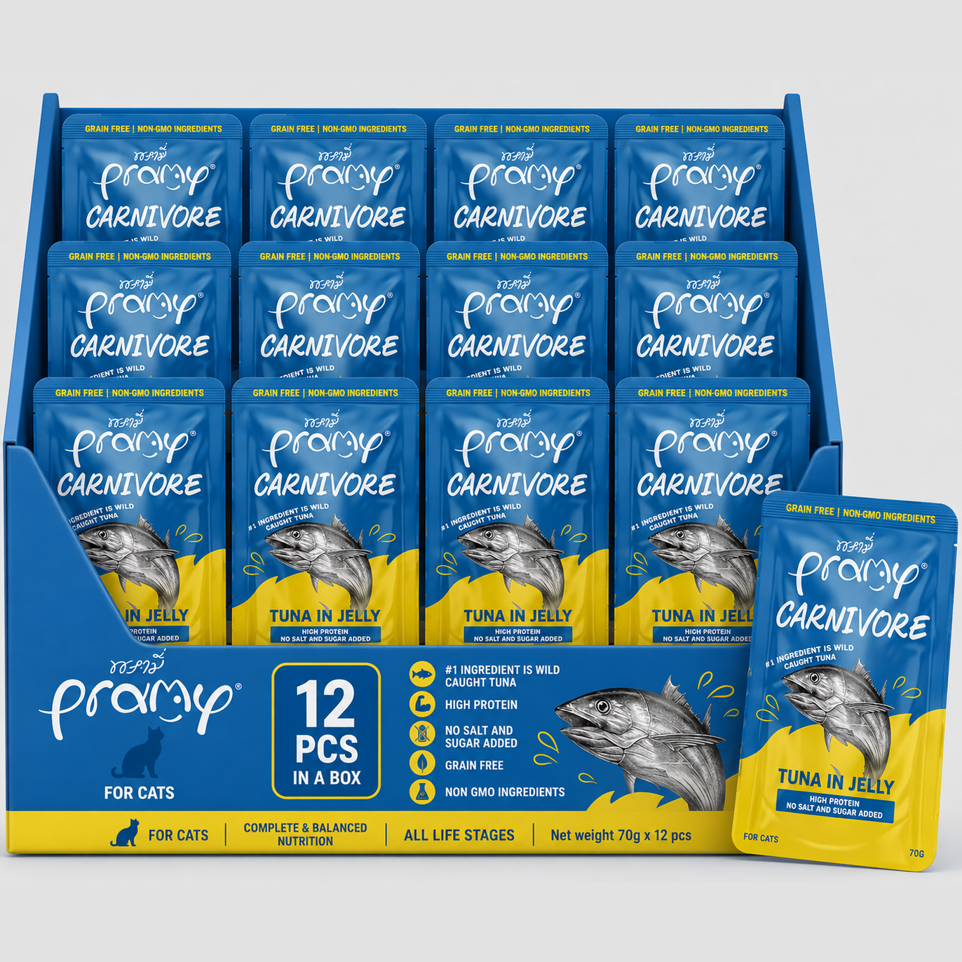 Pramy Carnivore Tuna in Jelly 70gx12pcs