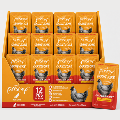 Pramy Carnivore Chicken in Gravy 70gx12pcs