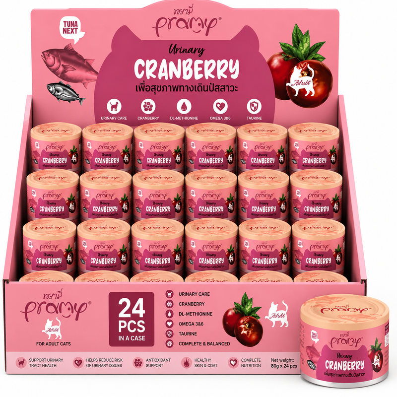 Pramy URINARY TUNA TOPPING CRANBERRY RECIPE 80Gx24pcs