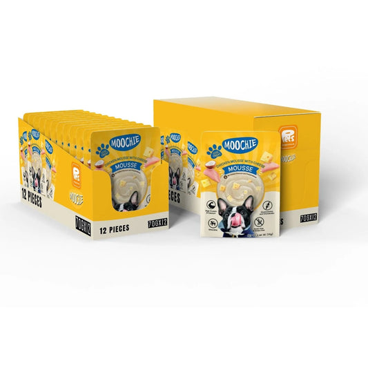 Moochie MOUSSE WITH CHEESE 12x85g Pouchs
