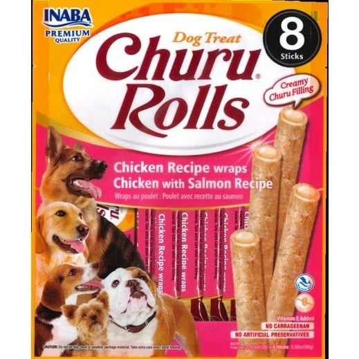 Churu Rolls for Dog Chicken Recipe  wraps Chicken with Salmon Recipe