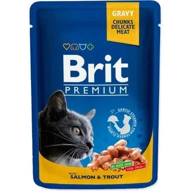 Brit Premium Cat Pouches with Salmon & Trout 100 g