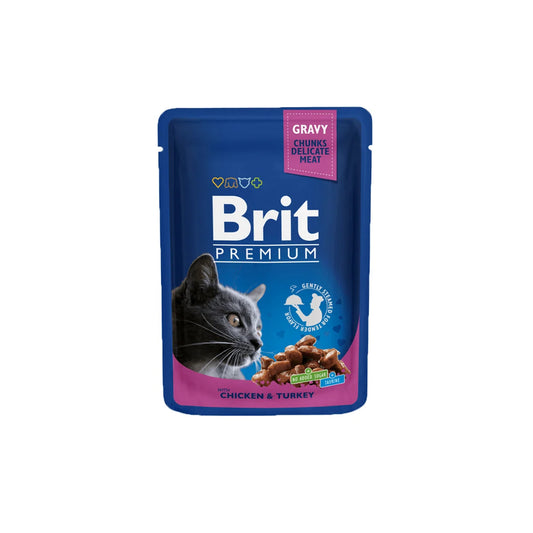 Brit Premium Cat Pouches with Chicken & Turkey 100 g