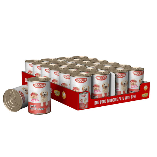 DOG FOOD MOOCHIE PATE WITH BEEF 24X400g