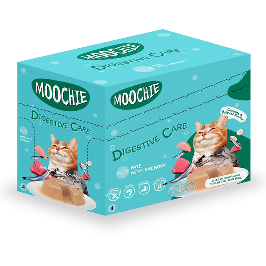 MOOCHIE PATE WITH ANCHOVY (DIGESTIVE CARE)12x70g Pouchs
