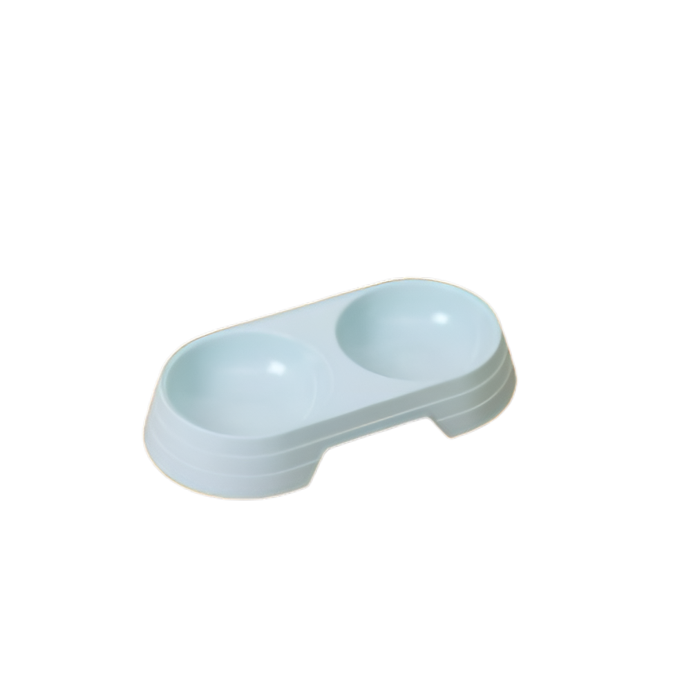 Double Dish Feeder Cat Bowls Sky Blue
