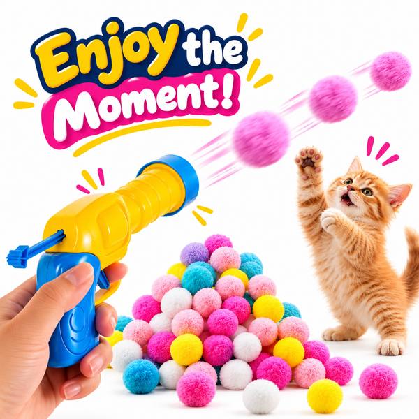 Interactive Cat & Dog Ball Launcher, Pet Toy