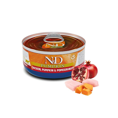 FARMINA N&D CAT CHICKEN, PUMPKIN & POMEGRANATE 70G X 24PCS