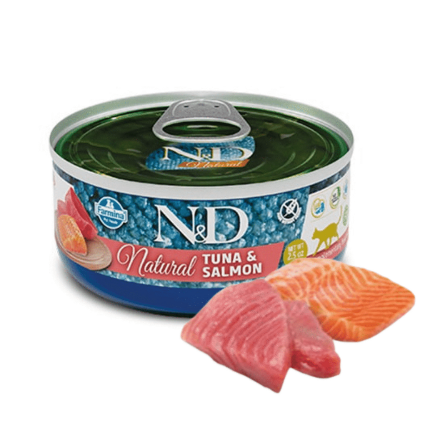 FARMINA N&D CAT FOOD NATURAL TUNA & SALMON 70gx24pcs