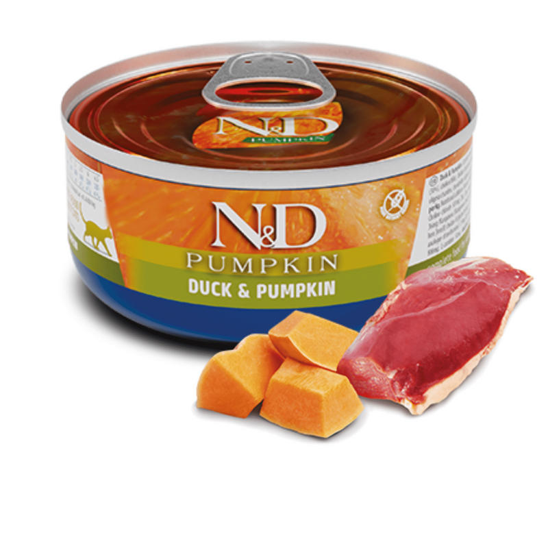 FARMINA N&D CAT FOOD PUMPKIN DUCK & PUMPKIN 70g Can