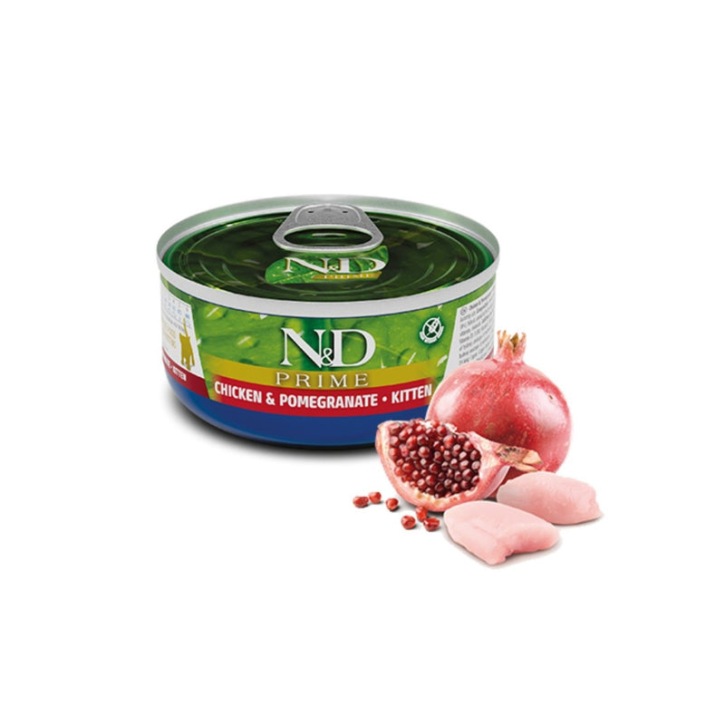 FARMINA N&D CAT PRIME CHICKEN & POMEGRANATE KITTEN 70g Can