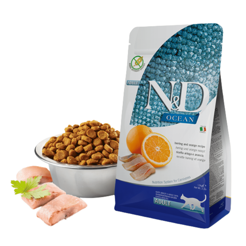 FARMINA N&D Cat Ocean Herring and Orange recipe Adult 1.5kg