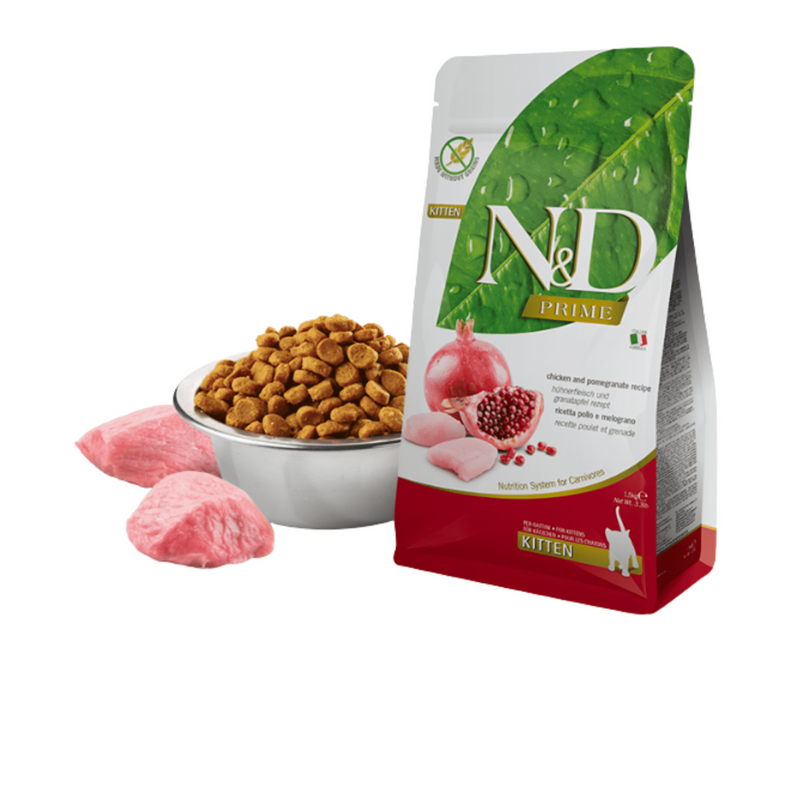 FARMINA N&D Cat Prime Chicken And Pomegranate Recipe Kitten 1.5kg