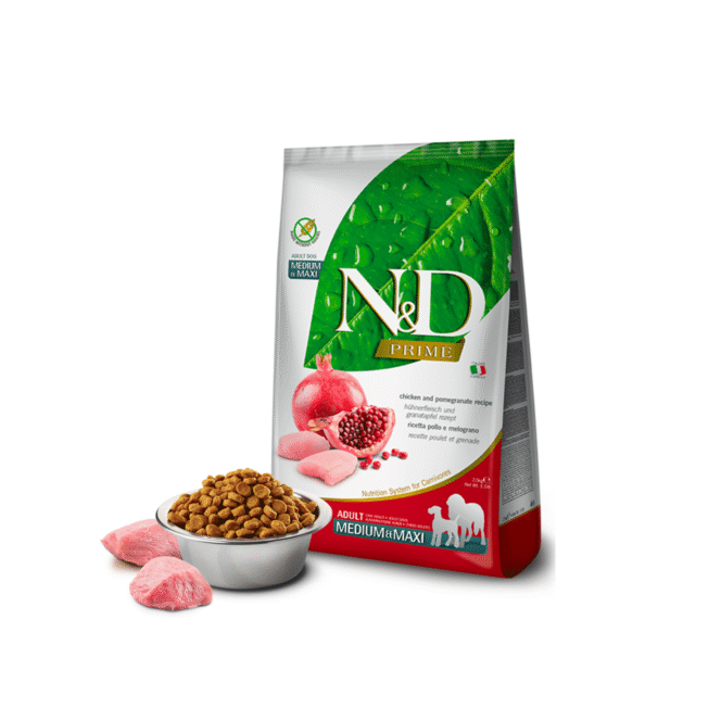 FARMINA N&D PRIME DOG CHICKEN & POMEGRANATE ADULT MEDIUM/MAXI 2.5kg