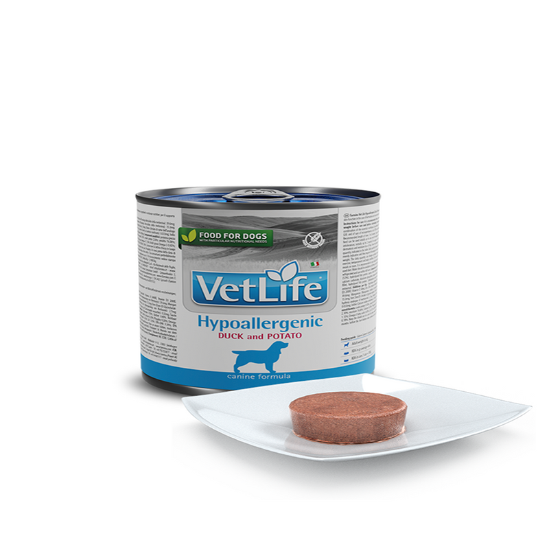 FARMINA VET LIFE NATURAL DIET DOG HYPOALLERGENIC DUCK & POTATO 300g Can